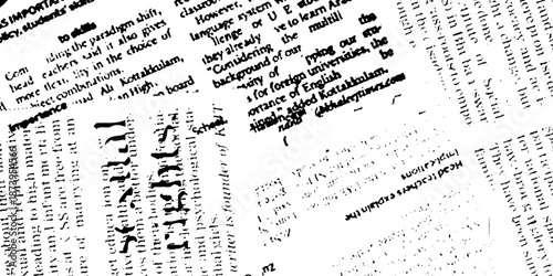 Rough vector background abstract grunge texture old vintage newspaper. Vector white and black newspaper paper grunge pattern old aged texture.