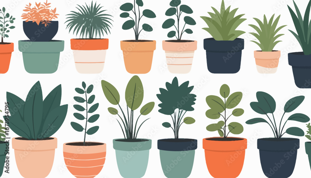 Fototapeta premium vector of plant on the pot