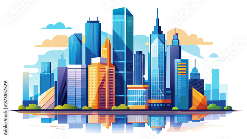 Professional business growth and finance concept illustration variation number 12