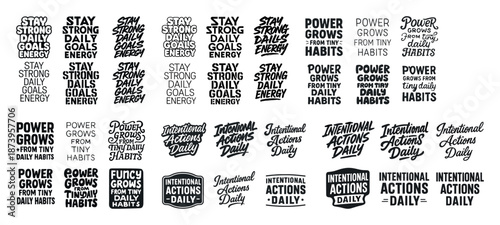 Motivational quotes in bold typography designs