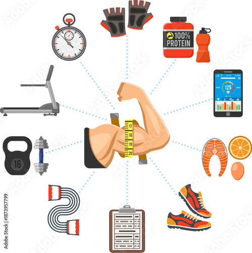 Fitness and Gym Concept