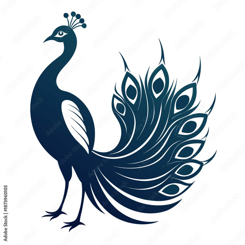 Fototapeta premium Elegant Composition Animal Silhouette Vector Illustration for Professional Graphic Designers, Craft Projects, Stickers, Emblems and Visual Branding Systems Unique Variation 32