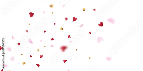 Valentine's Day background decorated with beautiful heart shapes. Vector illustration.