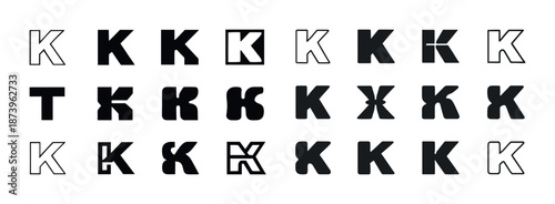 Diverse k variants: bold and creative letter transformations