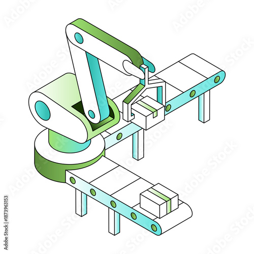 An isometric style illustration showing industrial lot