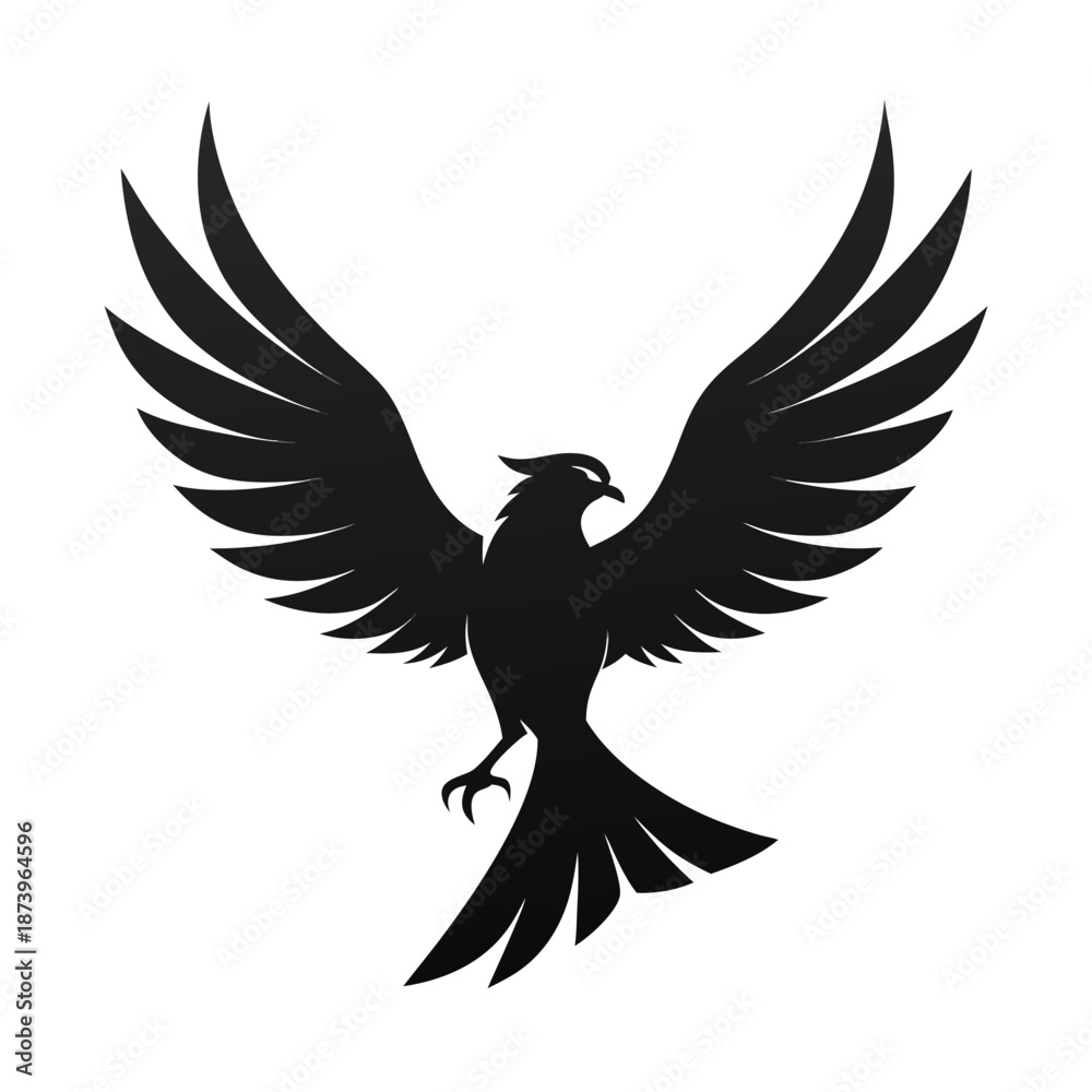 Fototapeta premium Majestic Eagle Landing with Wings Raised