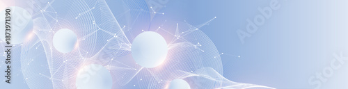 Global network connection banner design template. Header social network communication in the global business concept. Big data visualization. Internet technology