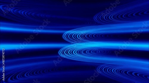 Wallpaper Mural A mesmerizing abstract video featuring vibrant blue lines and swirling patterns in a dark background Torontodigital.ca