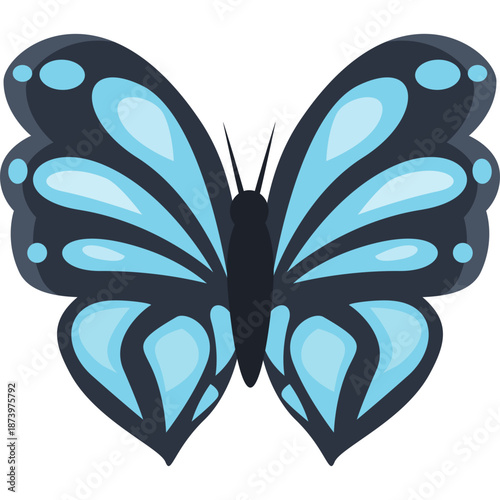 Stylized Blue Butterfly