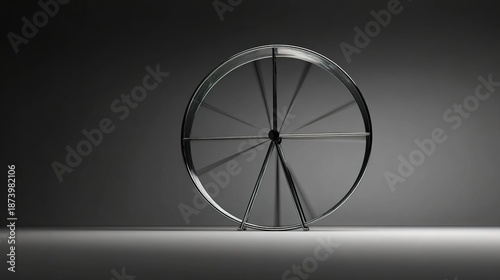 antecedence. Hamster wheel in endless rotation on a plain grey background. wildlife magazines, conservation campaigns, designed for nature documentaries and education, used by health educators.