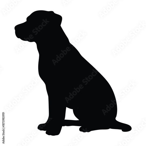 A vector illustration depicting a dog