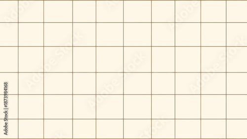 A seamless grid pattern with a light beige background and thin, dark lines forming squares.