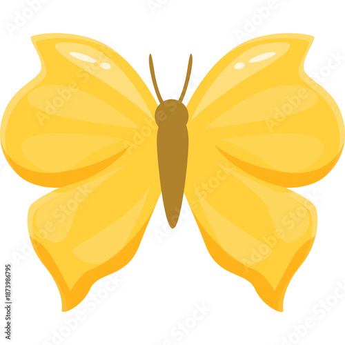Stylized Yellow Butterfly