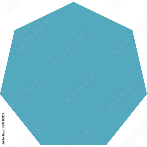 Free Download Teal Octagon Shape with Sharp Angles - GFXLoad