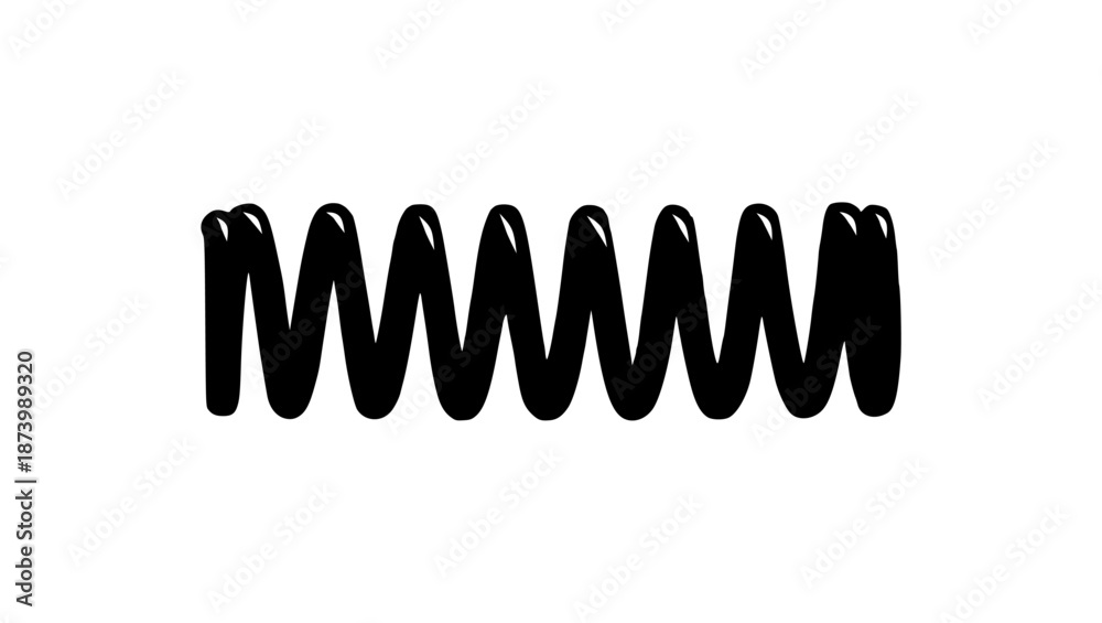 Fototapeta premium Trigger Spring, black isolated silhouette