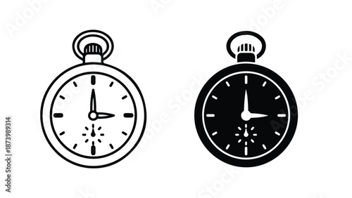 Free Download Alarm Clock Time Icons Set Flat Design Vector Illustration. Modern style icon. Vector icon set. Glyph and solid icon set. Icon vector. Flat Design Icon. line icon set - GFXLoad