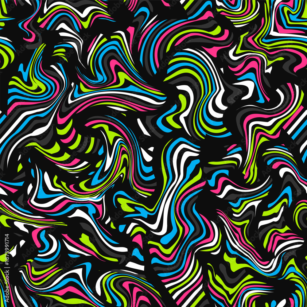 Fototapeta premium Acid Chaos Marble Seamless pattern