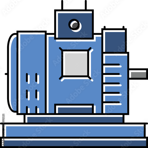 Vector illustration of a milling machine