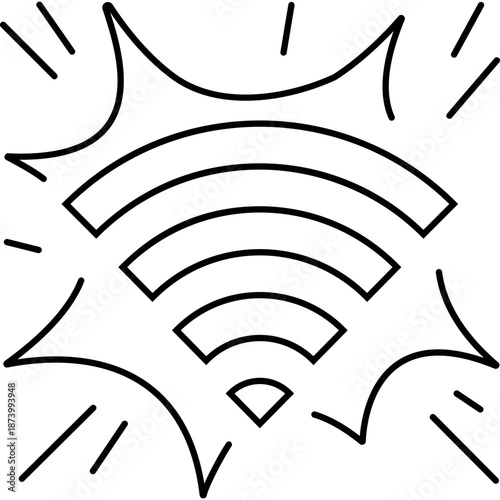 Wifi Signal Icon with Explosion Effect