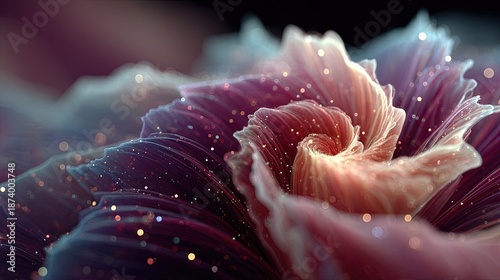 Hypnotic holographic patterns merging into infinity abstract tech background