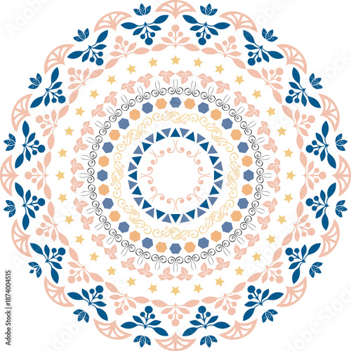 Mandala Motif placement pattern for print