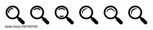 Search and Navigation Loupe Icons Set
