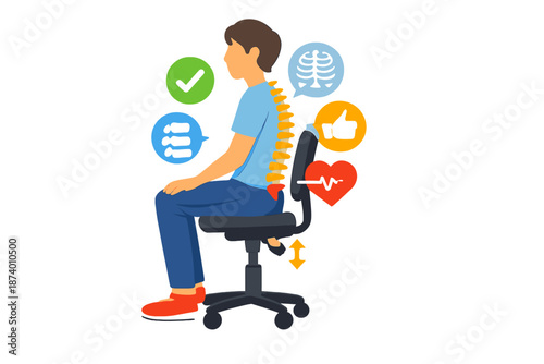 Ergonomic sitting posture for health benefits