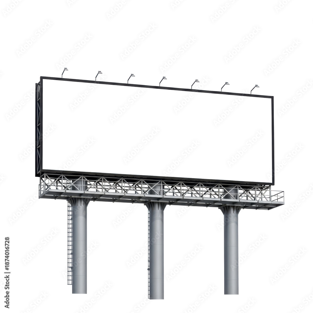Fototapeta premium Empty billboard displaying advertisement space