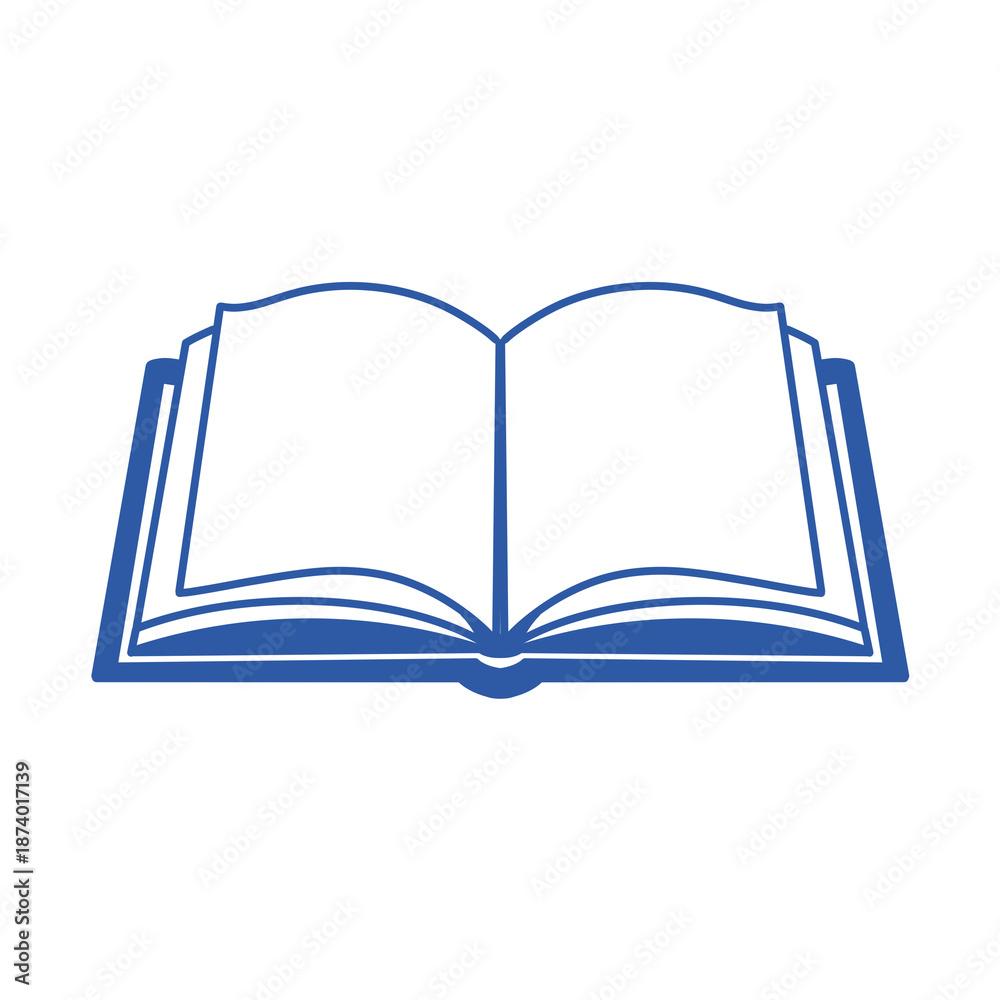 Fototapeta premium An open book logo symbolizing knowledge, learning, and endless possibilities. 