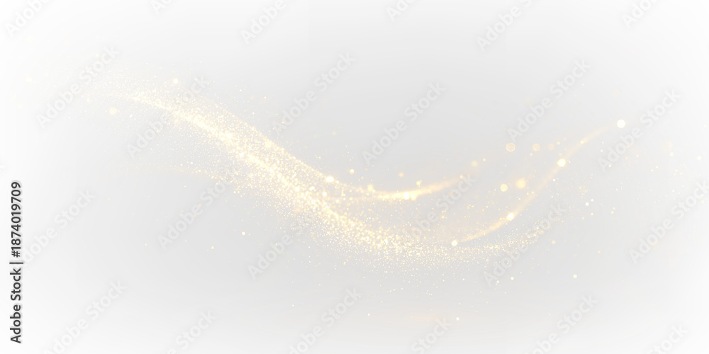 Fototapeta premium PNG Golden Light Trail Overlay PNG on transparent background