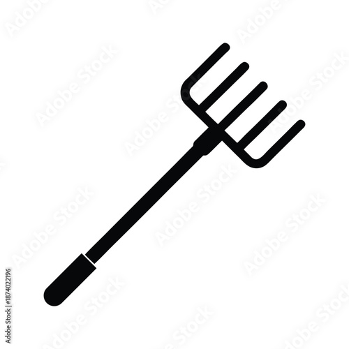 Hand Rake Vector Illustration