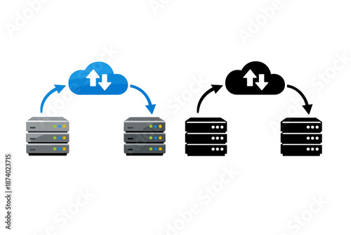 Cloud computing and data synchronization concept