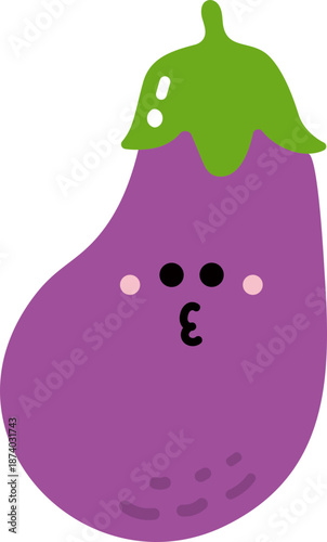 Cute Cartoon Eggplant