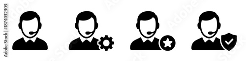 A set of customer service icons