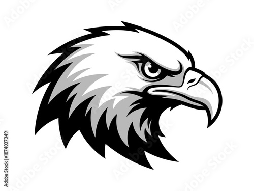 Majestic Eagle Head Vector Illustration - Fierce Predator Graphic Art