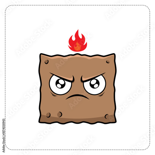 Spicy Tofu Logo Mascot Illustration Design