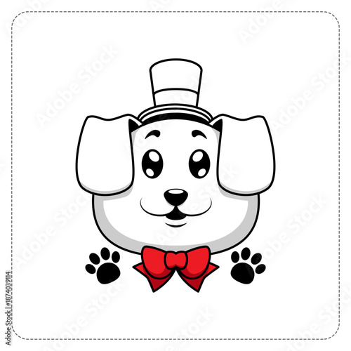 Pet Shop Logo Stray Dog Head Mascot
