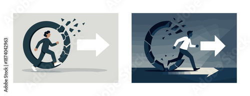 Young adults breaking barriers: dynamic forward movement in contrasting settings