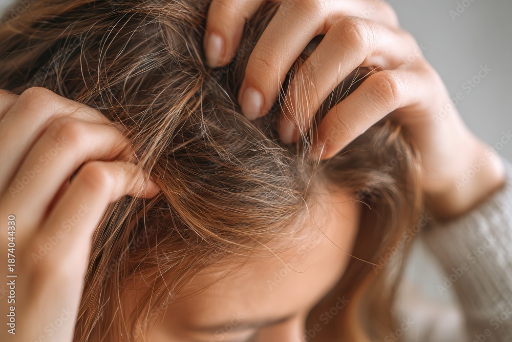 Naklejka premium itchy scalp