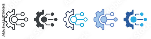 API icon set multiple style collection