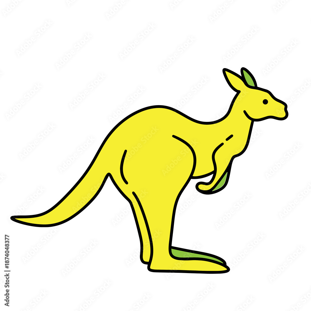 Fototapeta premium Australia Day. Kangaroo. Koala. National flag. Country outline. Lettering.