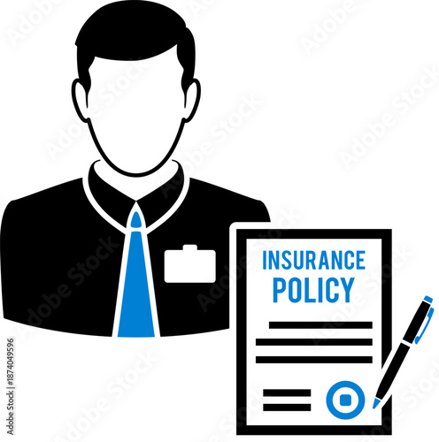 Insurance Agent Flat Icon