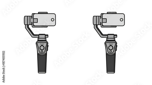 Smartphone gimbal stabilizer icon for mobile video production and professional phone filming