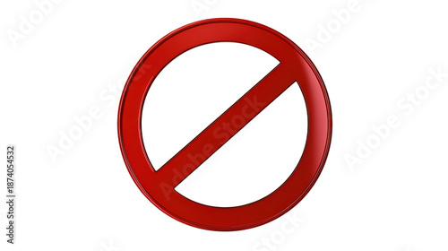 Isolated round symbol for no sign of prohibition stop circle blocked mark icon, isolated on a transparent background