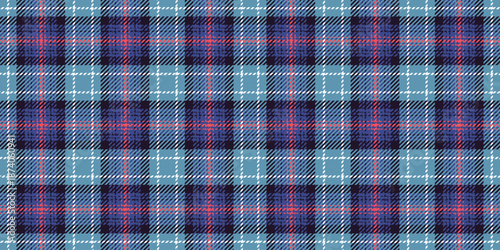Turquoise and Navy Tartan Plaid Seamless Pattern with Twill Weave, Traditional Scottish and American Style