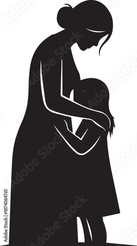 Mother holding child