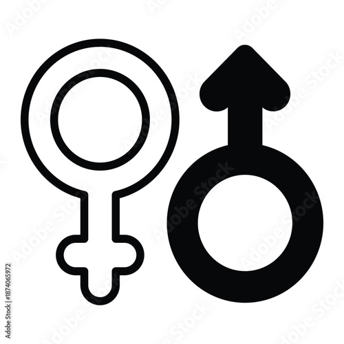 Gender Symbol Vector Icon which can easily modify or edit