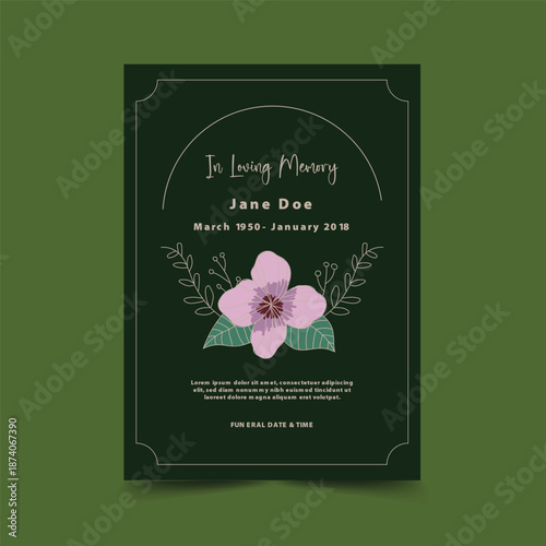 Free and customizable funeral templates