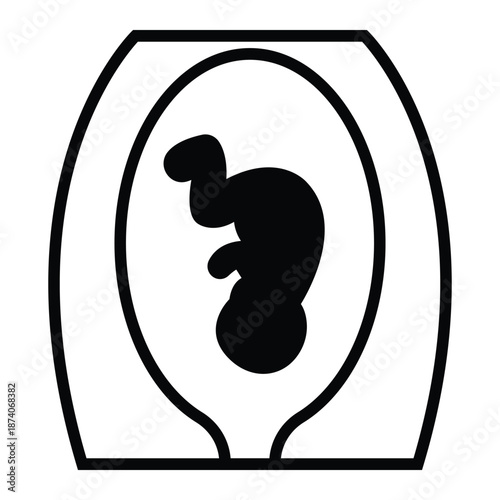 Fetal Growth Vector Icon which can easily modify or edit