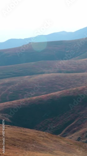 View of the Balkan mountains from the peak